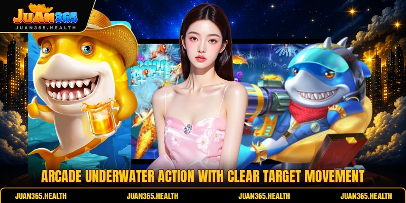 Arcade underwater action with clear target movement