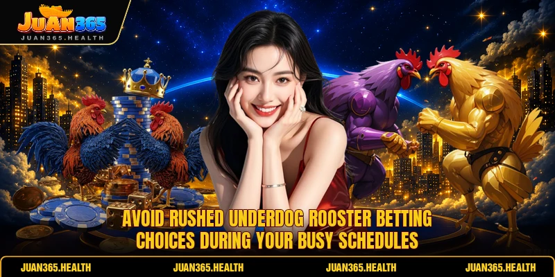 Avoid rushed Underdog Rooster Betting choices during your busy schedules