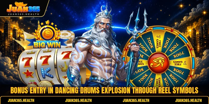 Bonus entry in Dancing Drums Explosion through reel symbols
