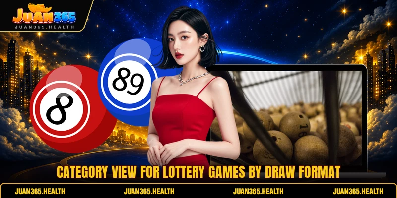 Category view for lottery games by draw format