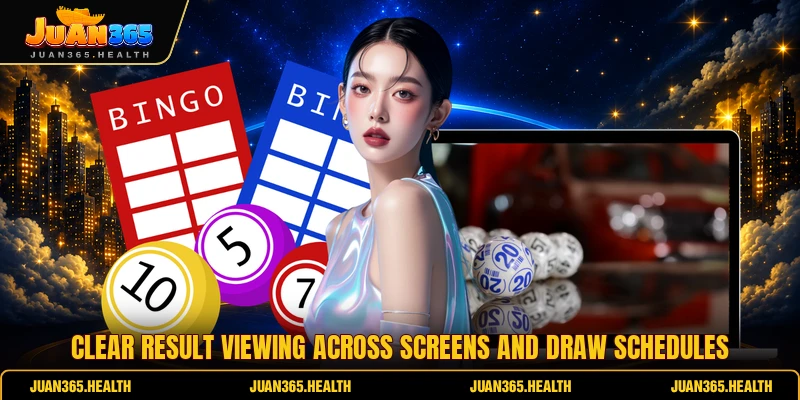 Clear result viewing across screens and draw schedules