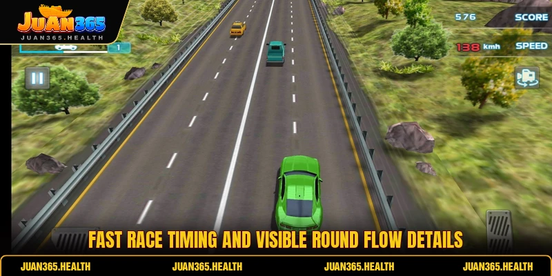 Fast race timing and visible round flow details