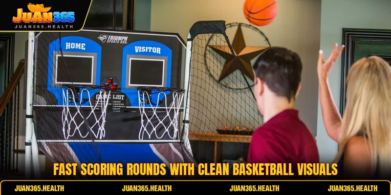 Fast scoring rounds with clean basketball visuals