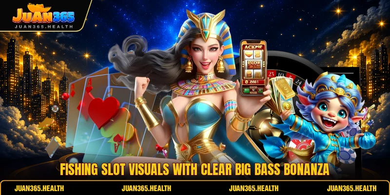 Fishing slot visuals with clear Big Bass Bonanza