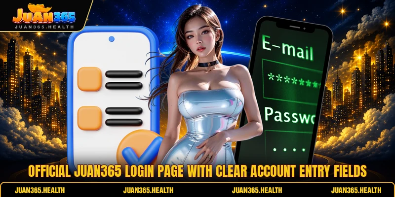 Official Juan365 login page with clear account entry fields