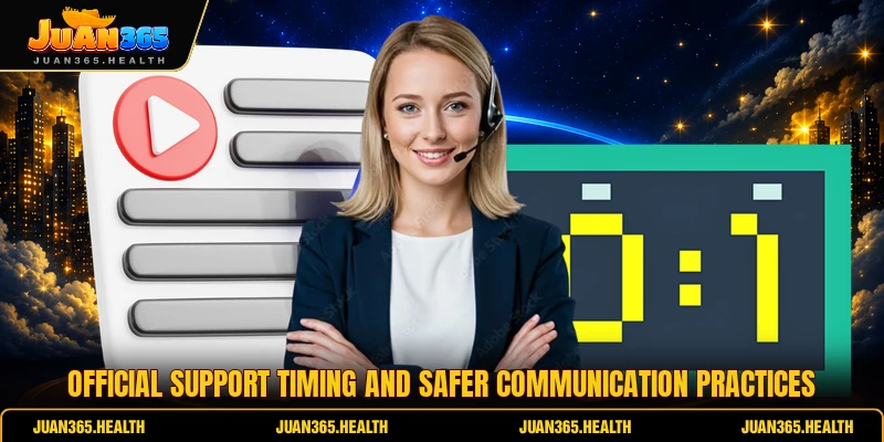 Official support timing and safer communication practices