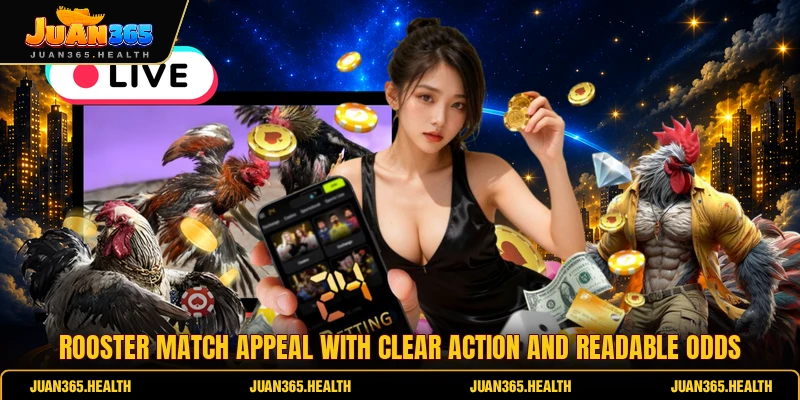 Rooster match appeal with clear action and readable odds