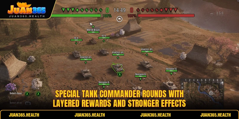 Special Tank Commander rounds with layered rewards and stronger effects