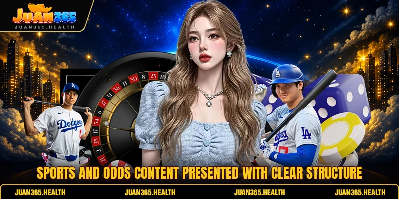 Sports and odds content presented with clear structure