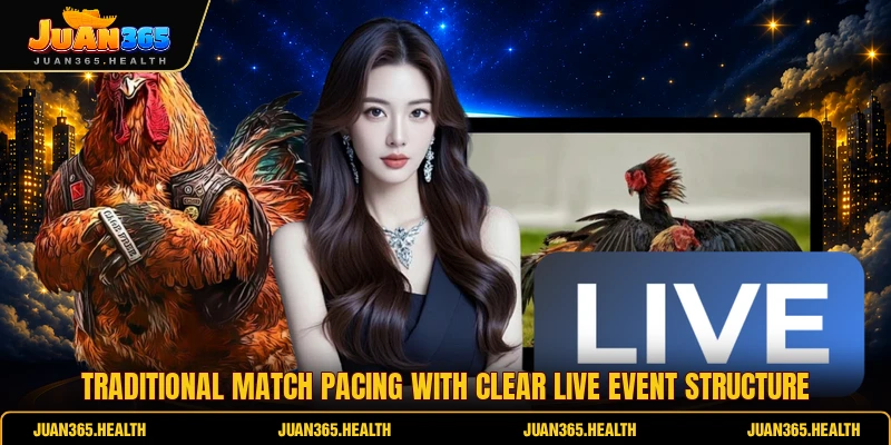 Traditional match pacing with clear live event structure